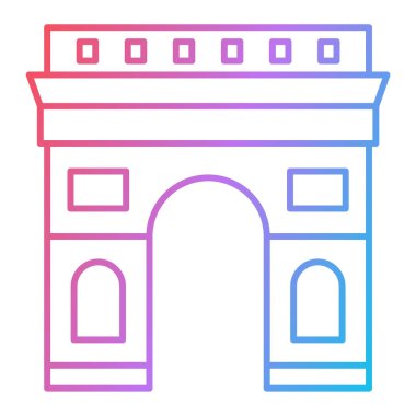 Bir bina simgesinin vektör illüstrasyonu