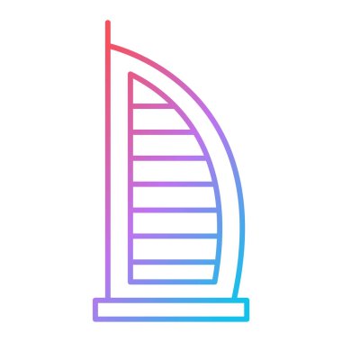 Modern yapı simgesinin vektör illüstrasyonu