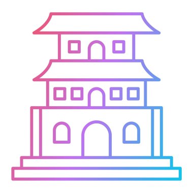 Bina. Web simgesi basit illüstrasyon