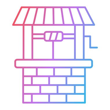 Dükkan binası ikonu. Depolama vektör sembolü web tasarımının ana hatları