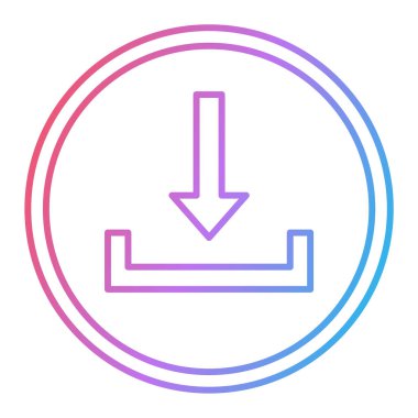 Soyut arkaplanda indirme simgesi izole edildi