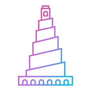 Tek tapınak simge vektör çizim