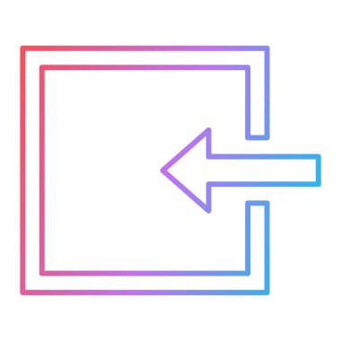 Modern ve eğri sembolünün vektör illüstrasyonu, basit simge