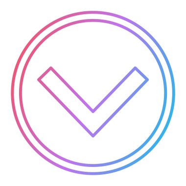 ok simgesinin vektör illüstrasyonu 