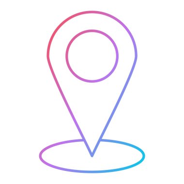 harita imleci ikon vektör illüstrasyon tasarımı