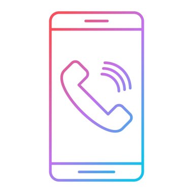 telefon arama simgesi, vektör illüstrasyonu