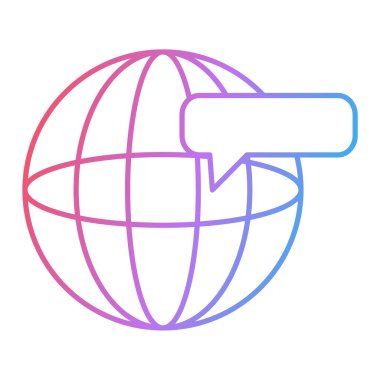 genel ağ vektör çizgisi simgesi