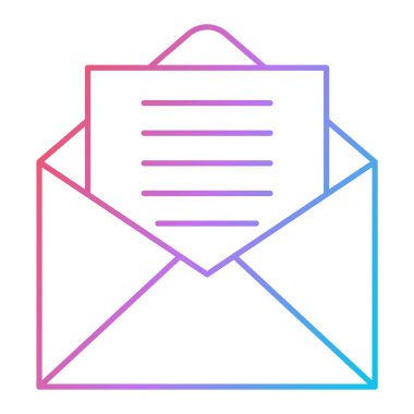 zarf e- posta simgesi vektör illüstrasyonu