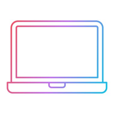 dizüstü bilgisayar teknolojisi ikon vektör illüstrasyon tasarımı