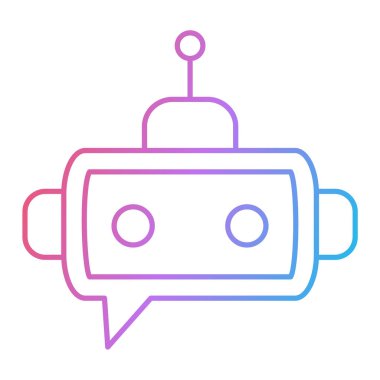 robot ikon vektör illüstrasyonu