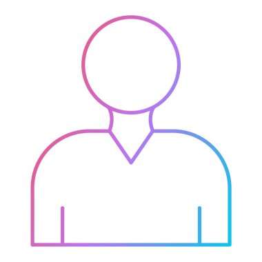 Adam avatar ikonu. kişi profili sembolü. izole ve düz illüstrasyon