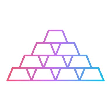 Gradyan ağ vektör illüstrasyonlu altın çubuklar