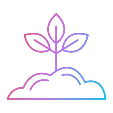 bitki yaprakları simgesi, vektör illüstrasyonu