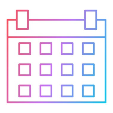 Takvim simgesi vektör illüstrasyonu