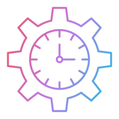 Saat simgesinin vektör illüstrasyonu