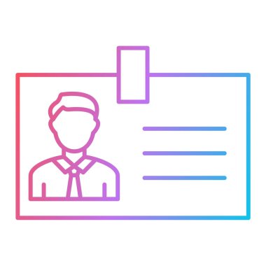 ID kart simgesi vektör illüstrasyonu