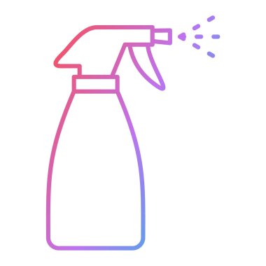 Temizlik spreyi ikonu. Taslak sprey temizleyici vektör çizimi. izole edilmiş çevre arkaplanı.