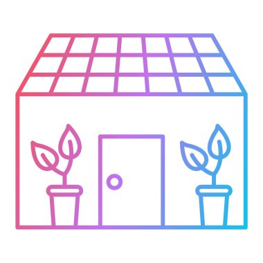 bitki simgesi vektörü. İnce çizgi işareti. izole edilmiş sınır sembolü çizimi