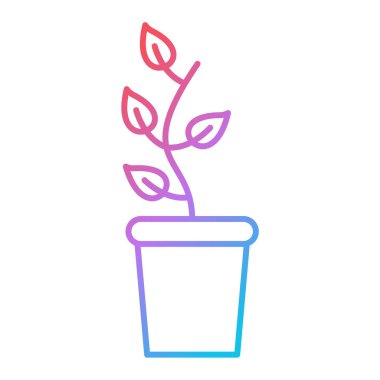 Yaprak simgesi vektör illüstrasyon tasarımlı bitki