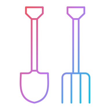 kürek simgesi vektör illüstrasyonu