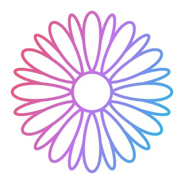 Çiçek ikonu. Web için çiçek vektör simgelerinin basit çizimi