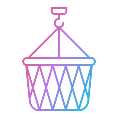 Alışveriş sepeti ikonu. Web için troleybüs vektör simgelerinin özet çizimi