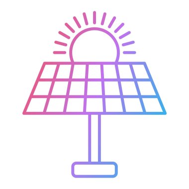 Güneş paneli ikon vektör illüstrasyonu