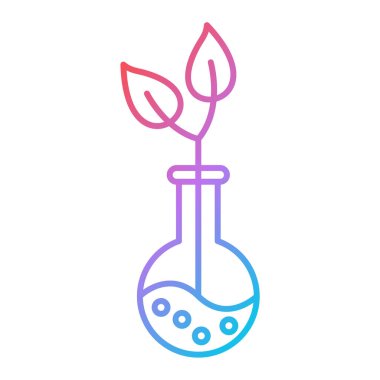 Bilim deney çizgisi simgesi. vektör illüstrasyonu