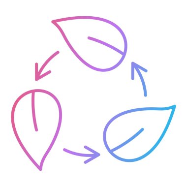 Yaprak ikonu vektör illüstrasyonu