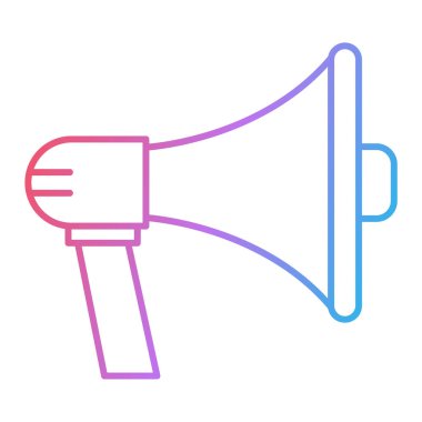 Megafon satırı simgesi, vektör çizim