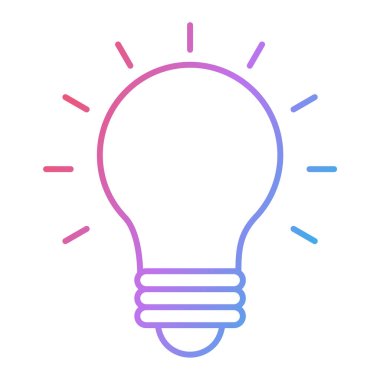 ampul vektör kabartması düz simge