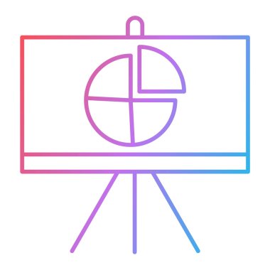 Sunum tahtası simgesi vektör illüstrasyonu