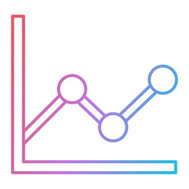 iş grafiği simgesi. vektör illüstrasyonu