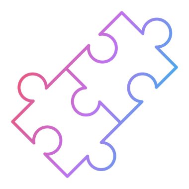 Yapboz parçaları beyaz arkaplanda izole.