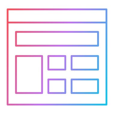 Web ve mobil uygulama için iş ve finans hattı simgesi