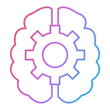 Beyin modern simgesinin vektör illüstrasyonu