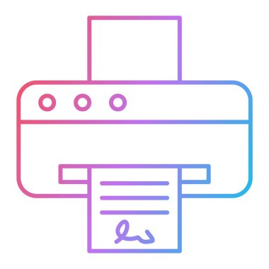 yazıcı satırı simgesi, vektör illüstrasyonu