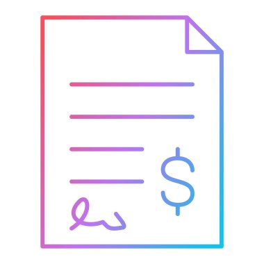 Belge. Web simgesi basit illüstrasyon