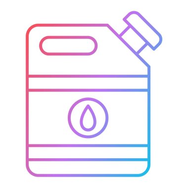 Yağ ikonu. Web için gaz teneke kutu vektör simgelerinin özet çizimi