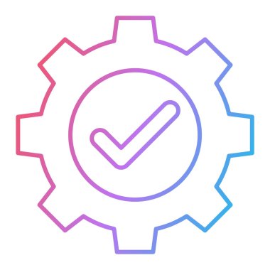 beyaz arkaplanda izole edilmiş dişli vektör simgesi modern basit tasarım