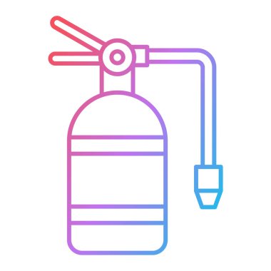 Yangın söndürme ikonu. Web için itfaiyeci kurtarma vektör simgelerinin özet çizimi