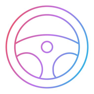 Direksiyon ikonu. Web için kask vektör simgelerinin özet çizimi