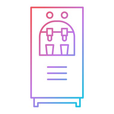 Modern b 'nin vektör illüstrasyonunda simge çizgisi eksik. iç mekan, oda, yatak odası, duş vs. için uygun.