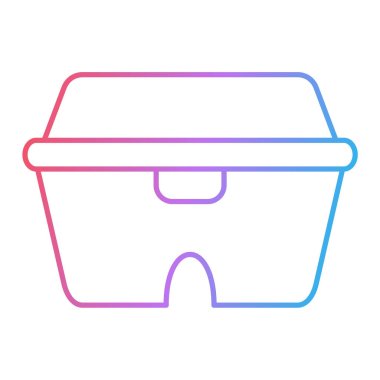 Gıda ve sürpriz ikonun vektör illüstrasyonu