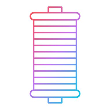 İplik simgesi vektör illüstrasyon tasarımının çizgi çizimi