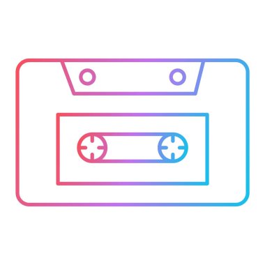 kaset ikonu. vektör illüstrasyonu