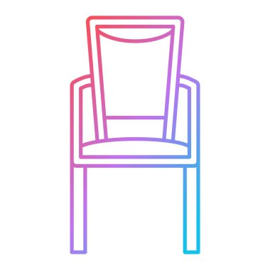 chair icon. outline illustration of wooden table vector icons for web
