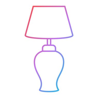 Modern masa lambası simgesinin vektör illüstrasyonu