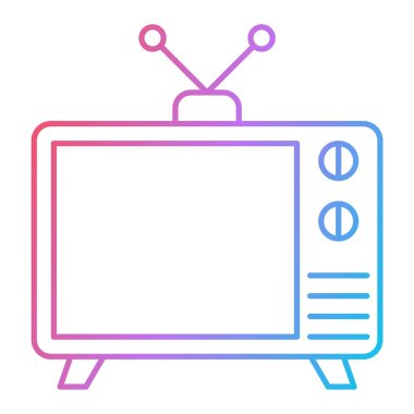 Televizyon. Web simgesi basit illüstrasyon