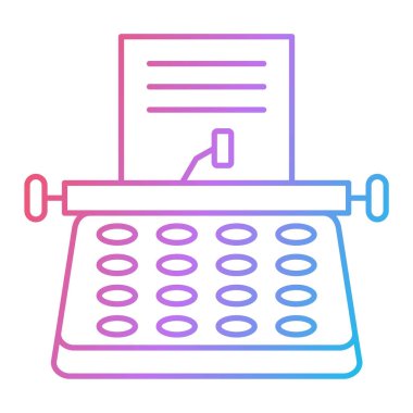 faks, daktilo, telefon, telefon, yazıcı, ofis hattı simgesi. vektör izole çizimi